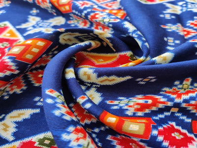 royal-blue-golden-foil-traditional-printed-rayon-fabric
