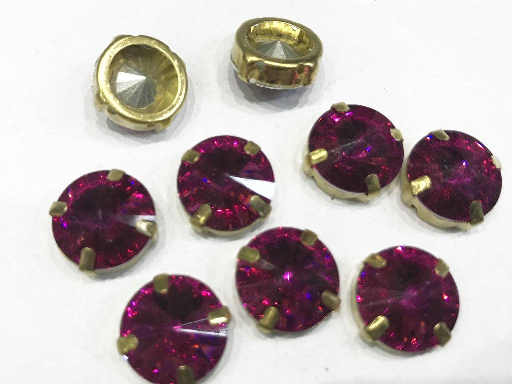 ruby-pink-circular-resin-stones-with-catcher-14-mm