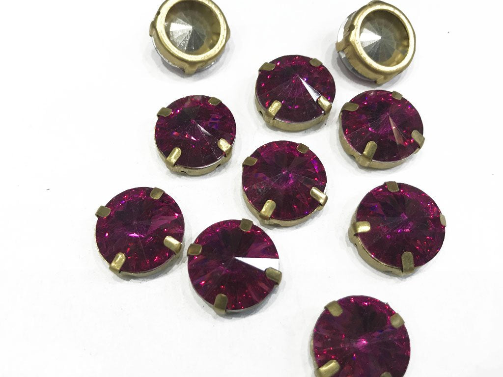 ruby-pink-circular-resin-stones-with-catcher-16-mm