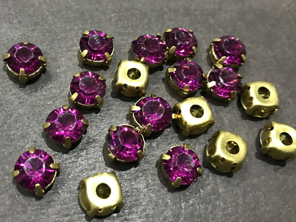 ruby-pink-circular-resin-stones-with-catcher-8-mm