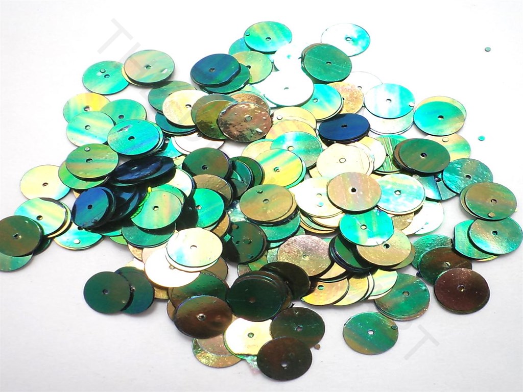 Green Rainbow Flat Round Sequins | The Design Cart (3765827600418)