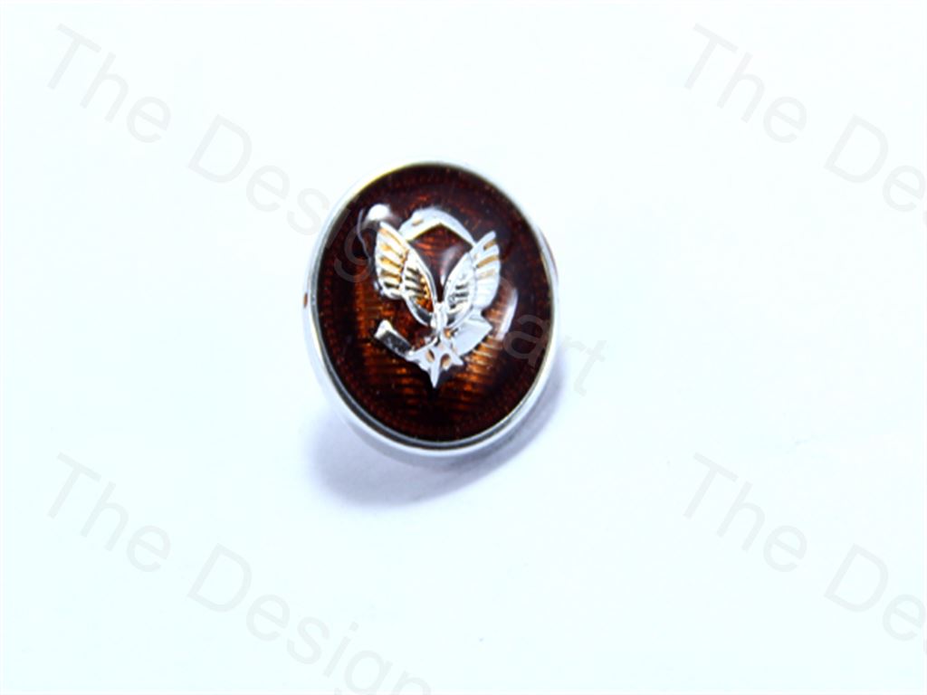 Dark Brown Round Wings Design Designer Suit Buttons
