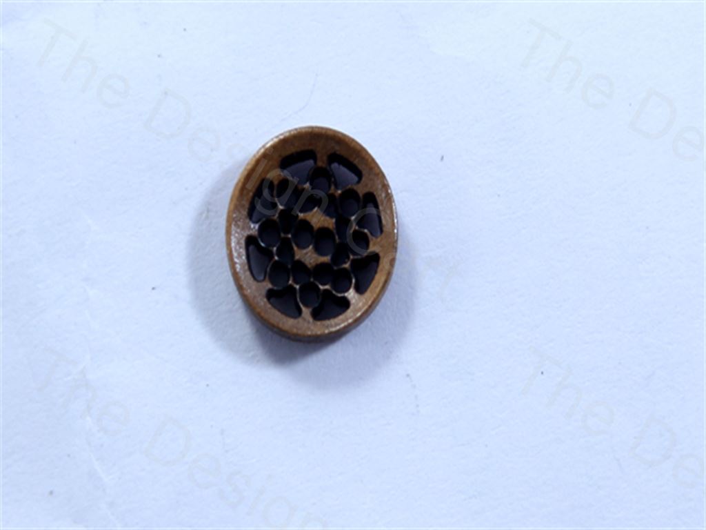 brown-black-round-designer-holes-design-carved-wooden-buttons