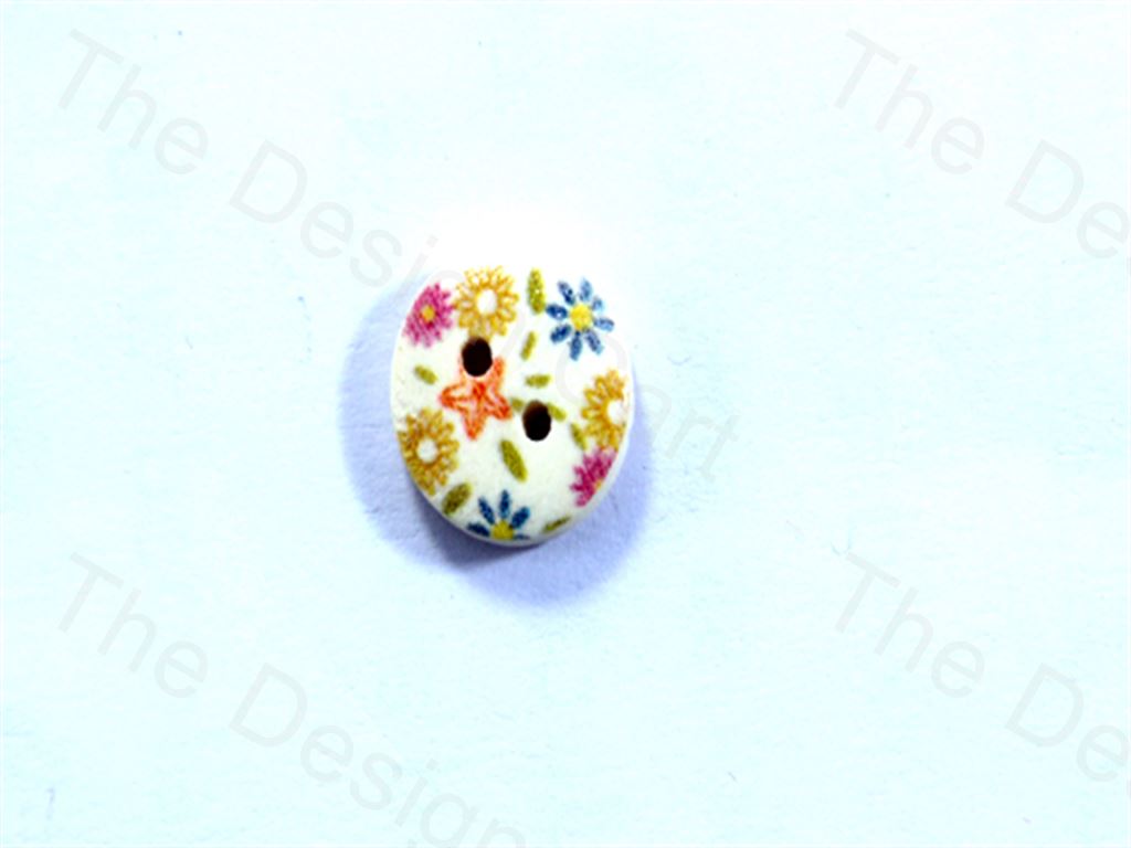 white-round-small-multiflower-design-designer-wooden-buttons