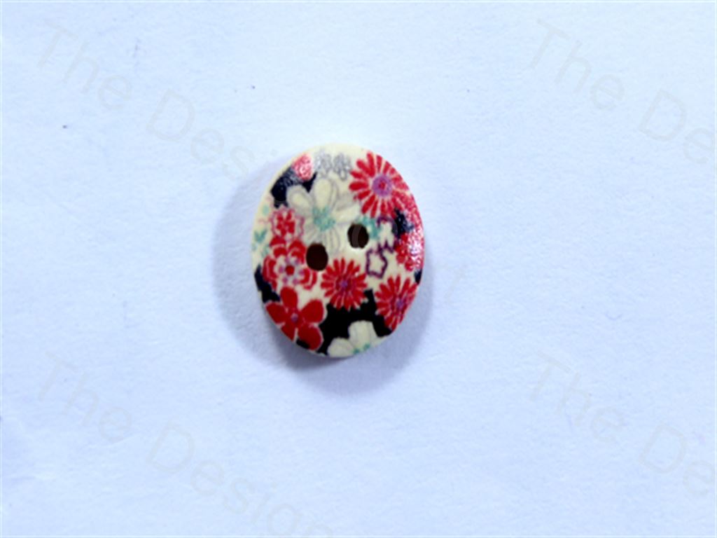 white-black-round-lily-flower-design-designer-wooden-buttons