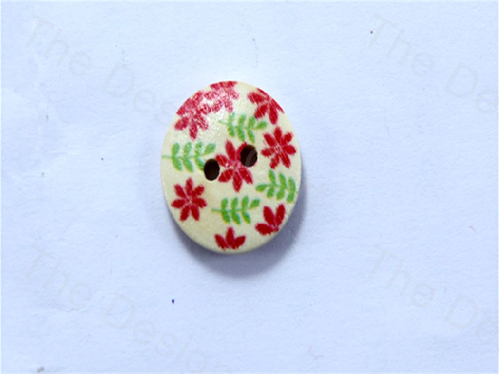 green-white-red-round-flower-and-leaf-design-designer-wooden-buttons