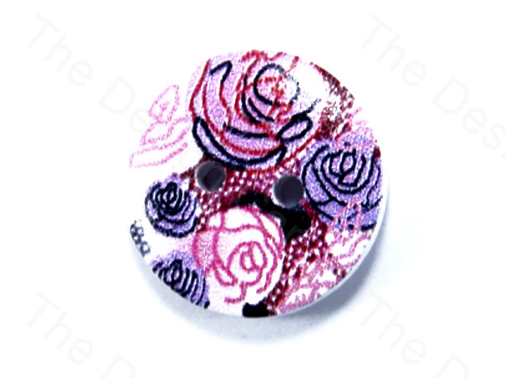 pink-purple-rose-flower-design-printed-wooden-buttons