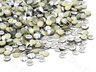 Silver Circular Stud Hotfix Rhinestones (188458467362)