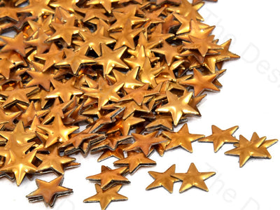 Matte Gold Star Stud Hotfix Rhinestones (188470755362)