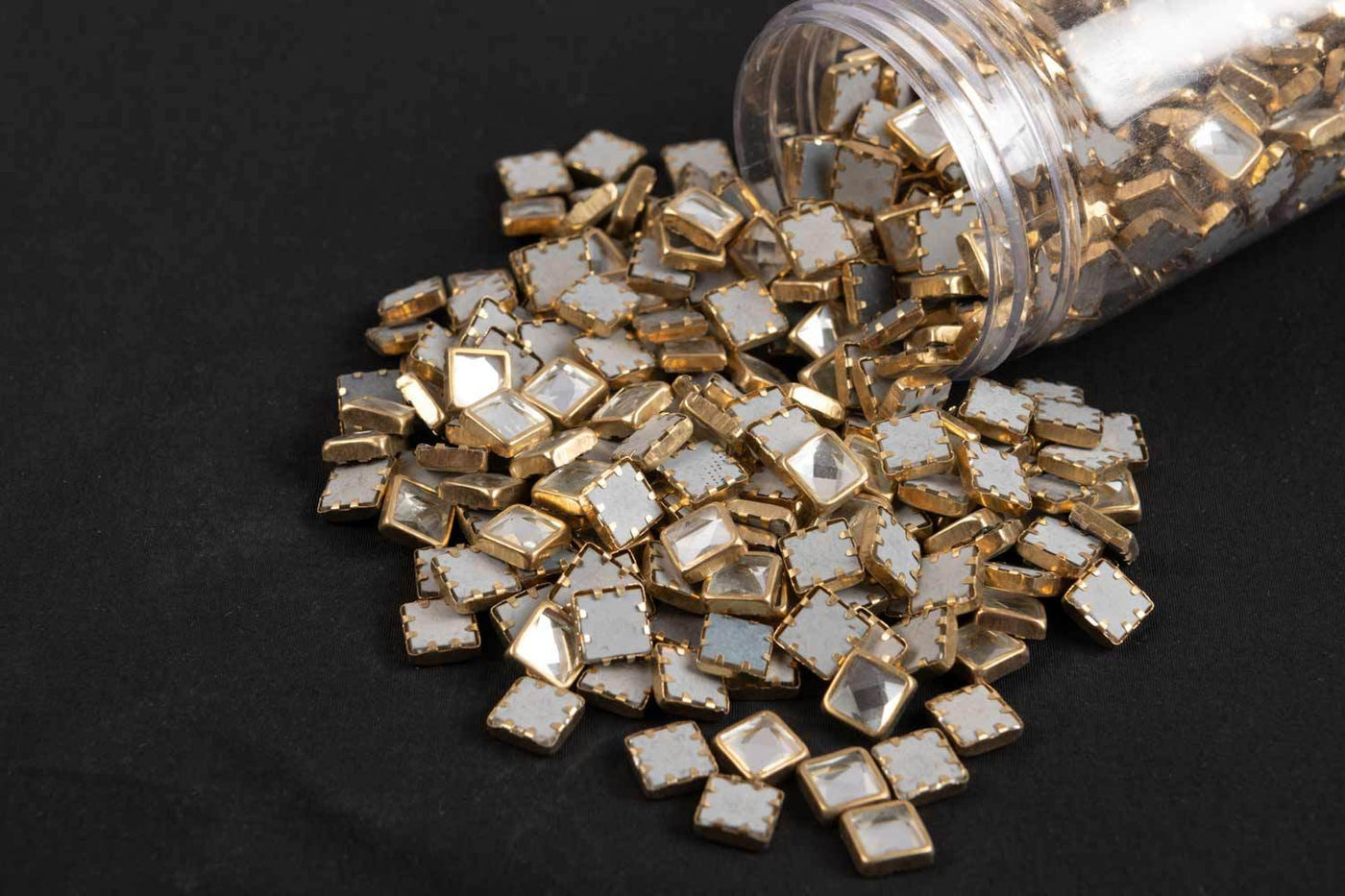 silver-color-square-shape-gluefix-stones