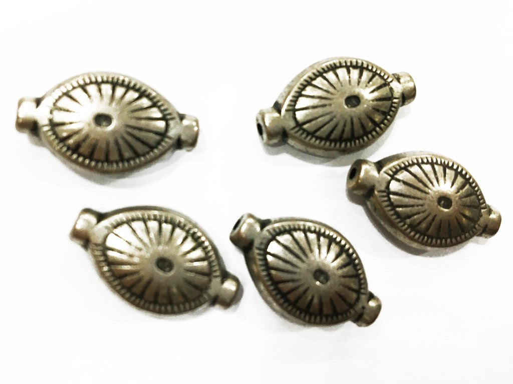 silver-designer-oval-plastic-stud-bead-12x20-mm