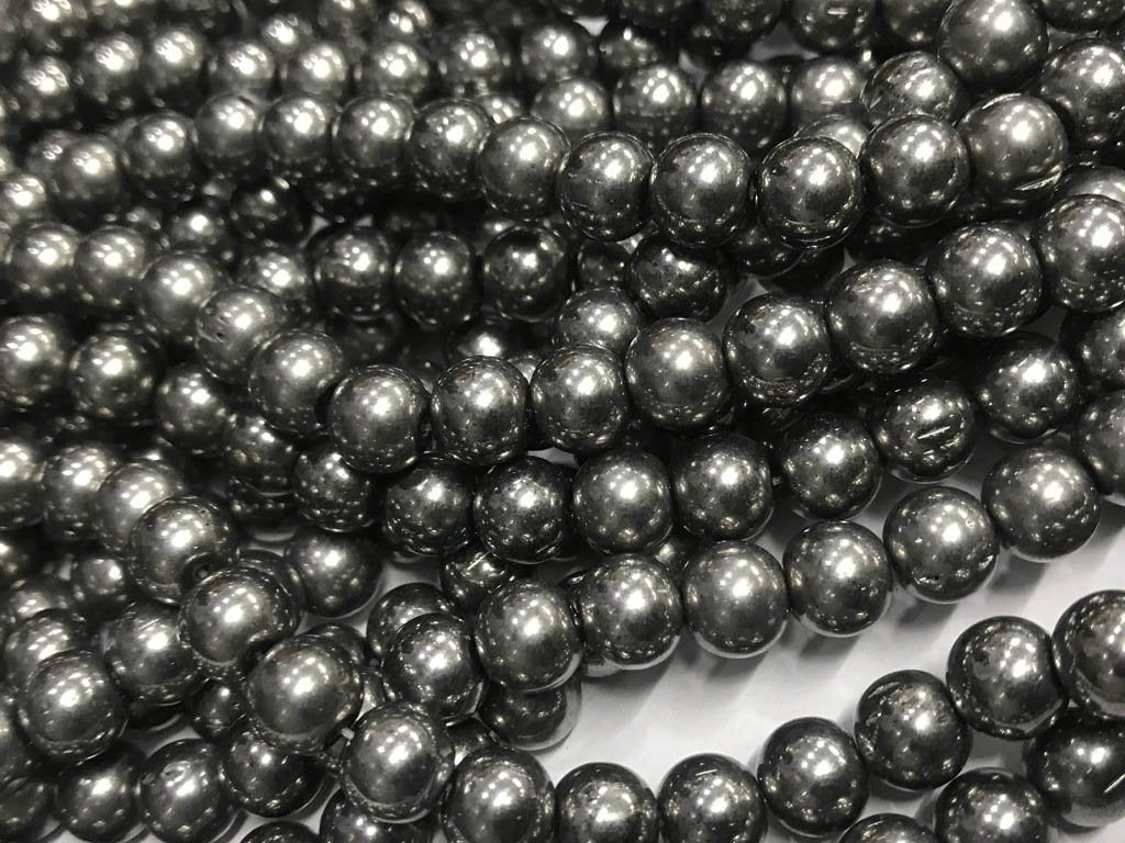 silver-metallic-circular-pressed-glass-beads-6mm