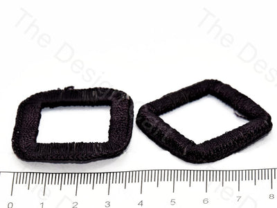 Black Large Square Crochet Thread Rings | The Design Cart (538808614946)
