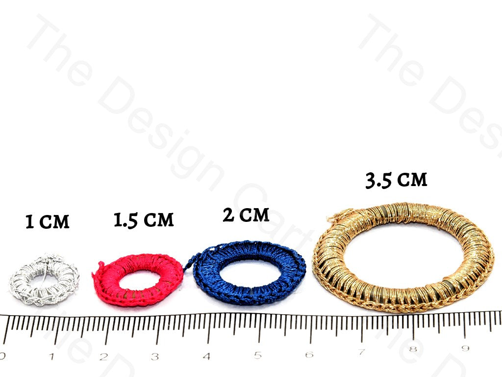 Beige 1 CM Round Crochet Thread Rings | The Design Cart (538807009314)