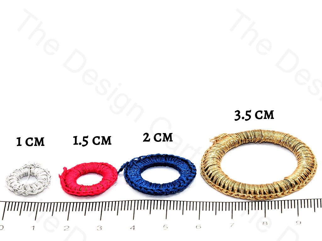 Burgundy Mini Round Crochet Thread Rings | The Design Cart (541340631074)