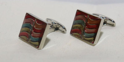 square-waves-design-multi-colour-silver-metallic-cufflinks