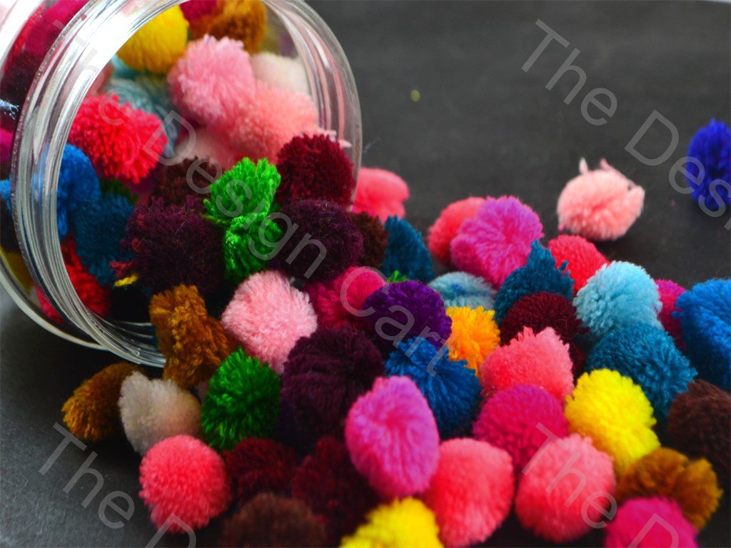 Assorted Pack of Wool Pom Poms | The Design Cart (1532202319906)