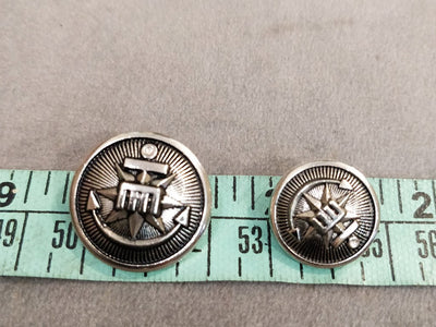 Antique Silver Anchor Metal Coat Buttons | The Design Cart (4332969263173)