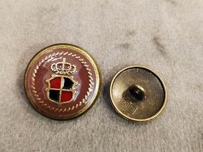 Brown Red Black Emblem Metal Coat Buttons | The Design Cart (4332969427013)