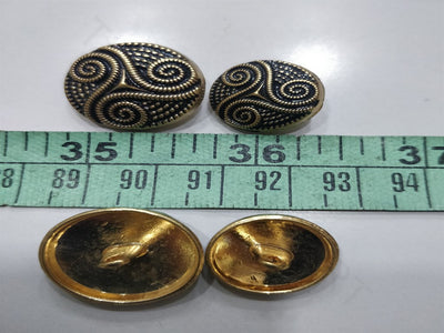 Antique Black Gold Swirl Designer Metal Buttons | The Design Cart (3814761660450)