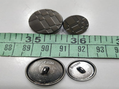 Dull Gray Checks Metal Buttons | The Design Cart (3814761857058)