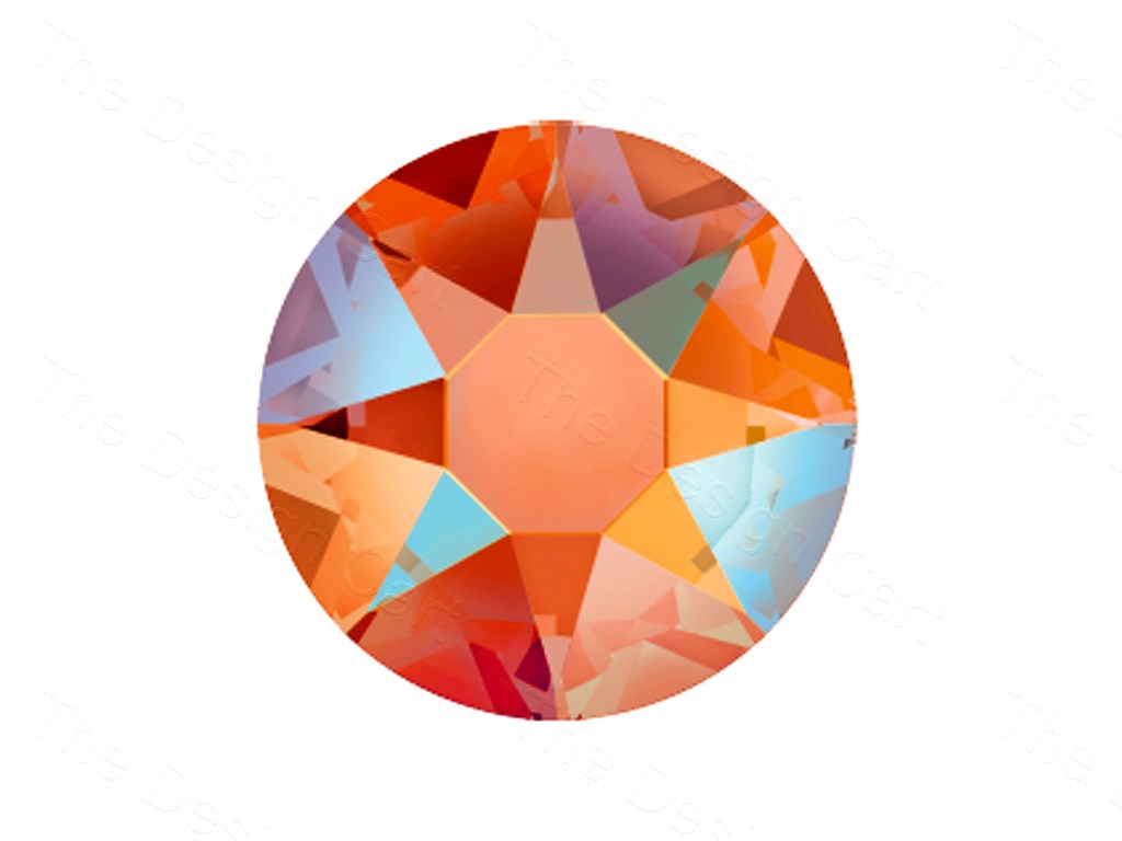 Tangerine Shimmer Preciosa Hotfix Rhinestones (1628270166050)