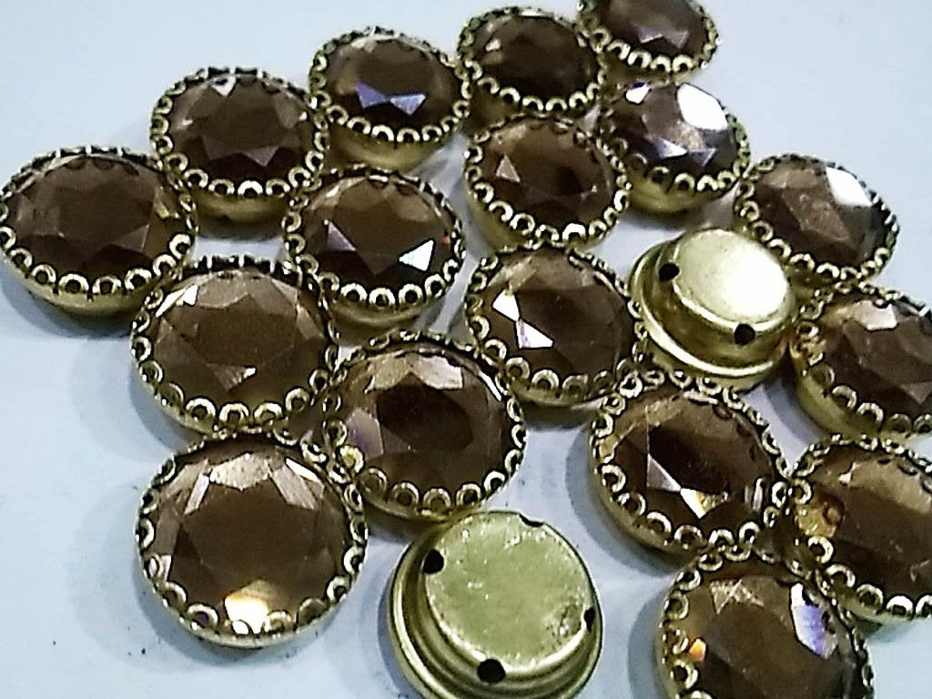topaz-brown-circular-glass-stone-with-catcher-14-mm