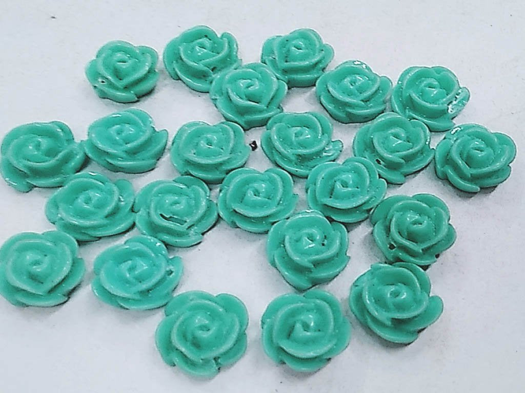 turquoise-flower-plastic-stones-with-hole-13-mm