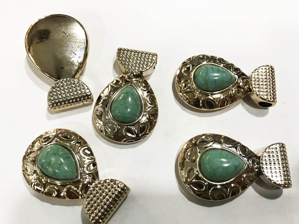 turquoise-stone-drop-designer-hanging-buttons-45x30-mm