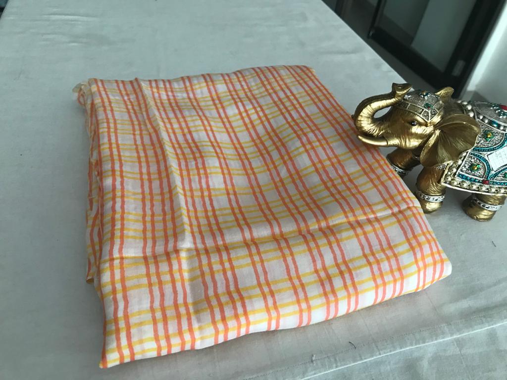 viscose-muslin-checks-orange-yellow