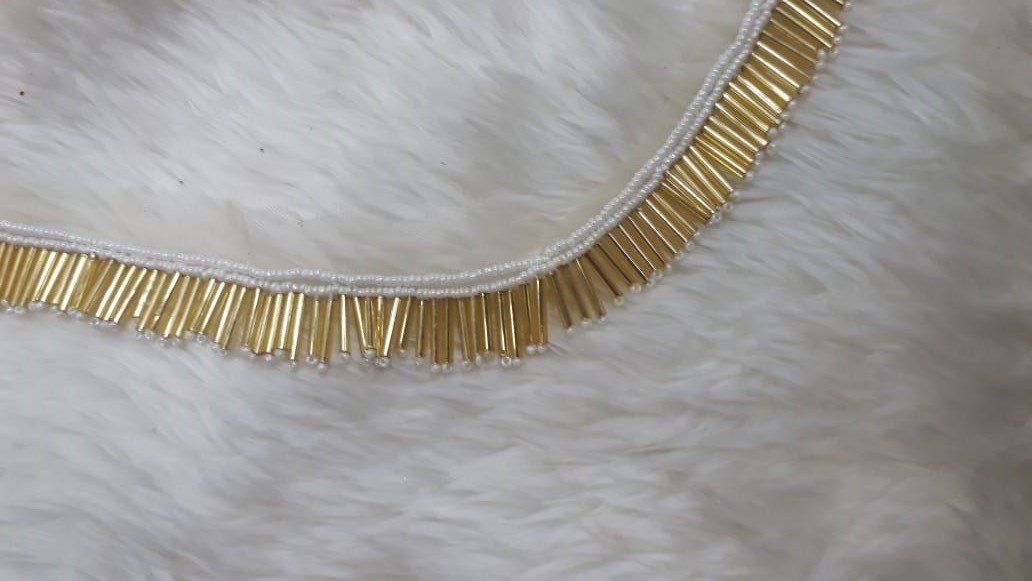white-pearl-and-golden-tassel-handwork-trim