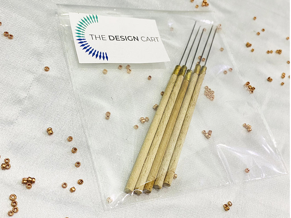 Aari Needles for Beading Work With Wooden Handles  Tools - Embroidery Needle
