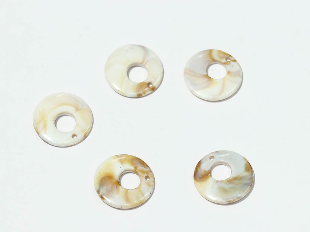 white-brown-ring-plastic-beads-25-mm