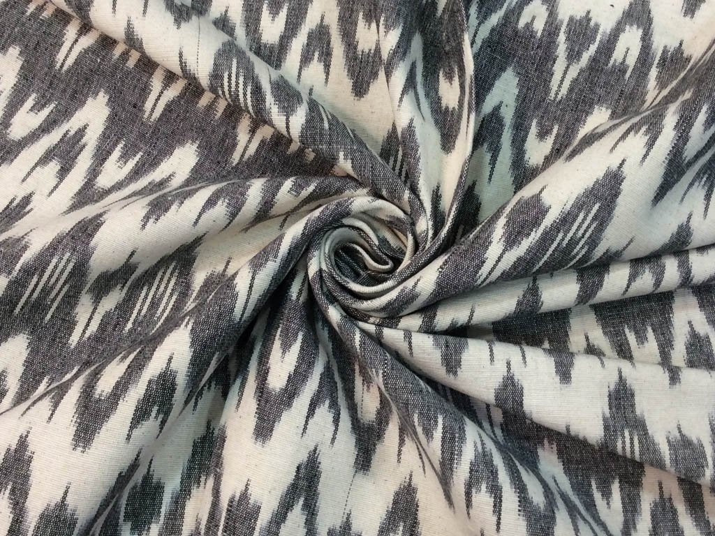 white-gray-abstract-chevron-printed-thick-cotton-ikat-fabric