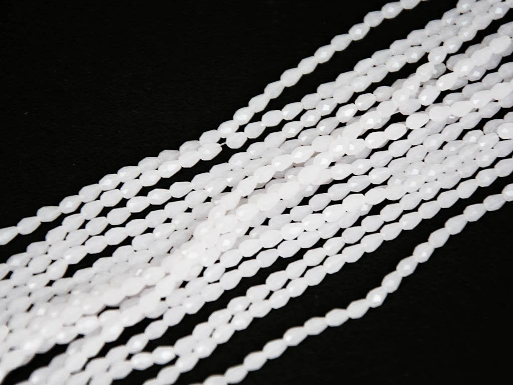 white-opaque-drop-crystal-beads