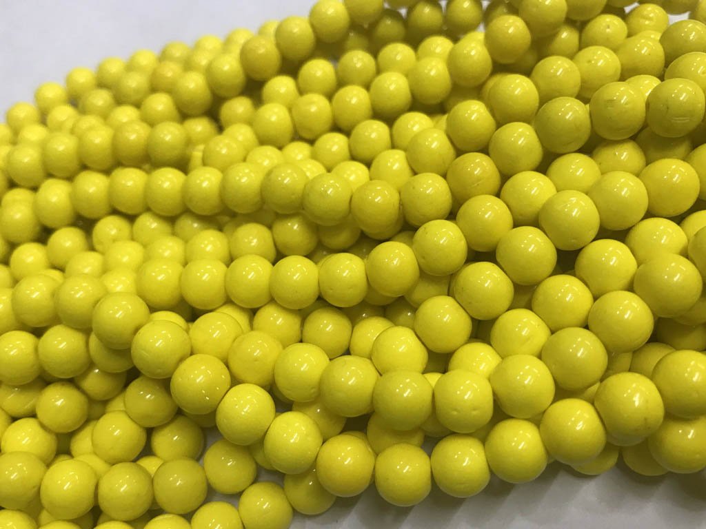 yellow-circular-pressed-glass-beads-6mm