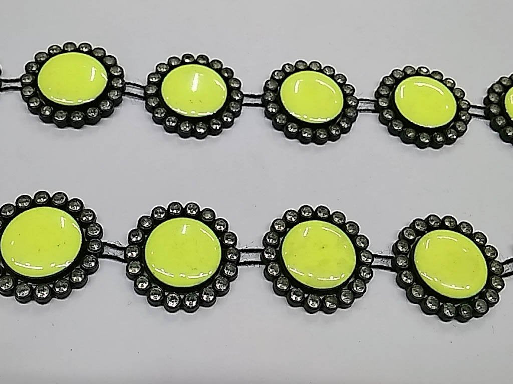 yellow-circular-stone-studded-plastic-lace-with-enamel-fill-26-mm
