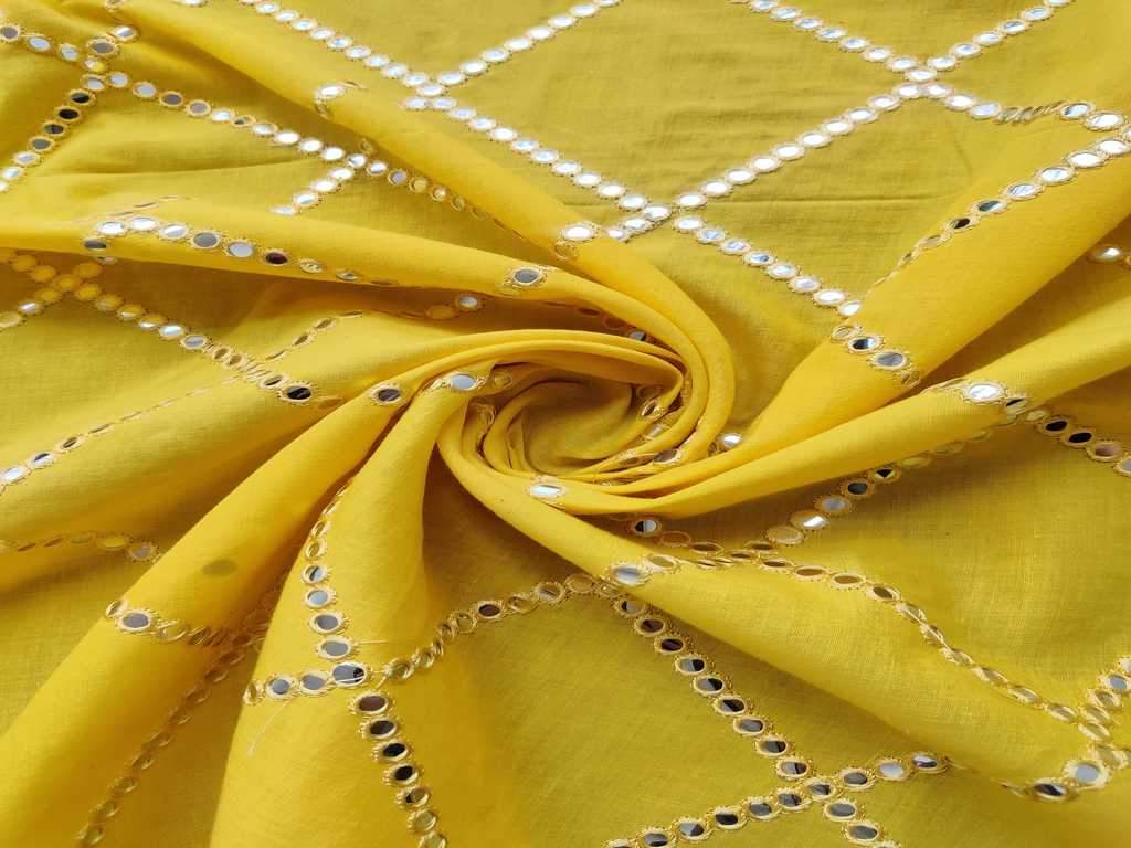 yellow-cotton-loan-fabric-with-silver-hand-embroidered-mirror-work-heavy-jaal