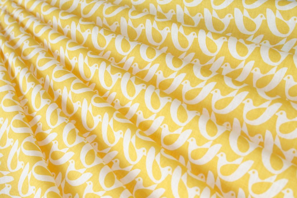 yellow-doves-pure-cotton-fabric
