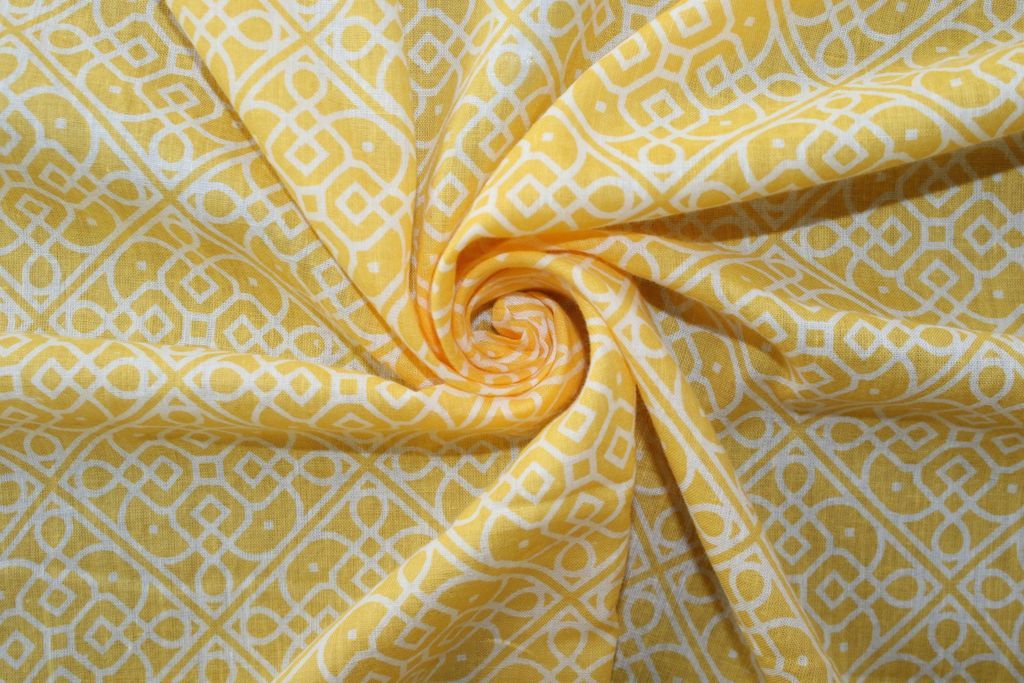 yellow-geometric-printed-pure-cotton-fabric