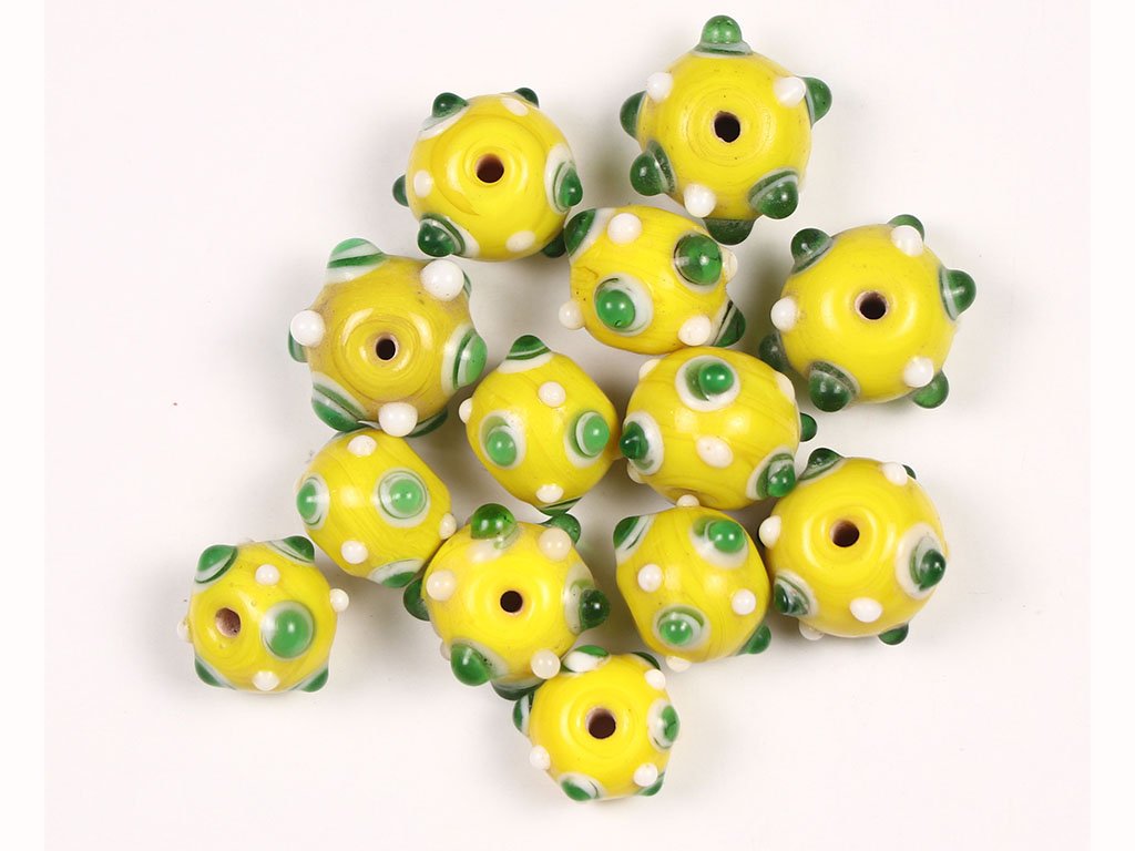 yellow-green-designer-fancy-glass-beads