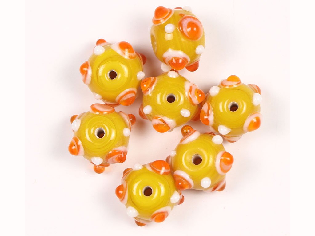 yellow-orange-designer-fancy-glass-beads