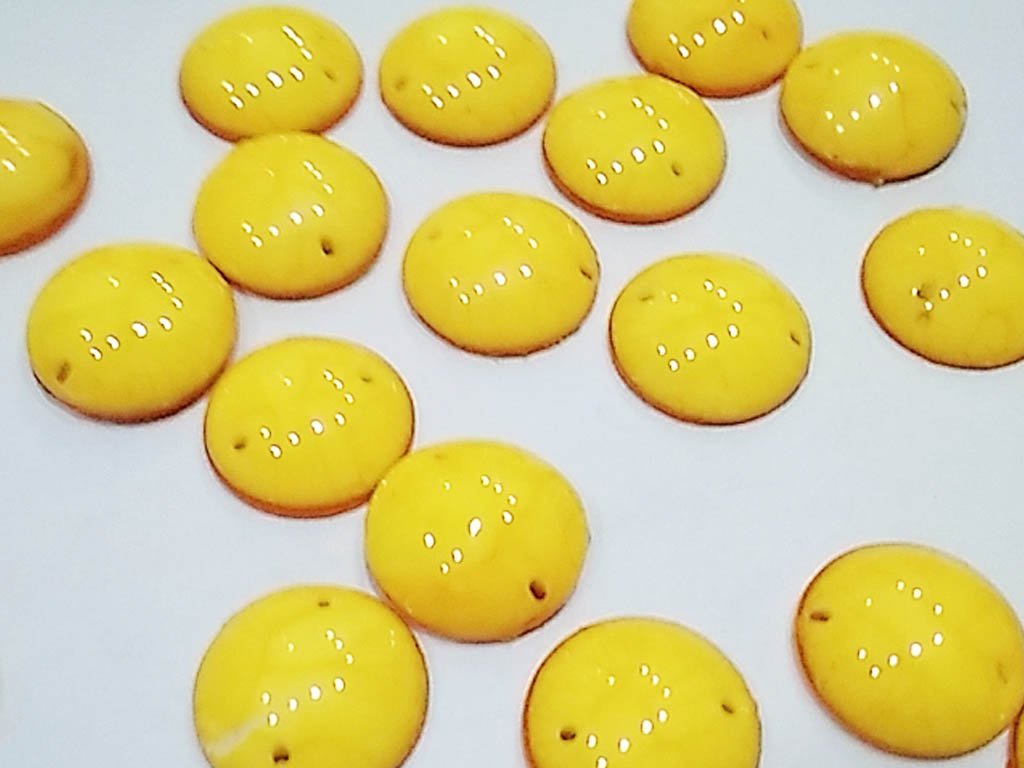 yellow-textured-circular-2-hole-plastic-stones-16-mm
