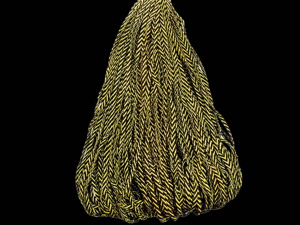 yellow-brown-dual-color-flat-decorative-macrame-twisted-cord