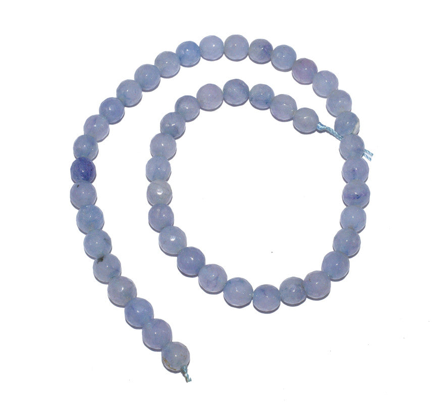 Blue Gemstone Faceted Round Agate Loose Beads