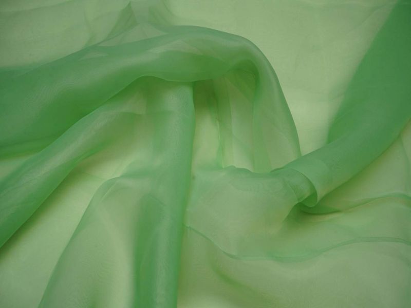 lightgreenviscosorganzasilkfabric