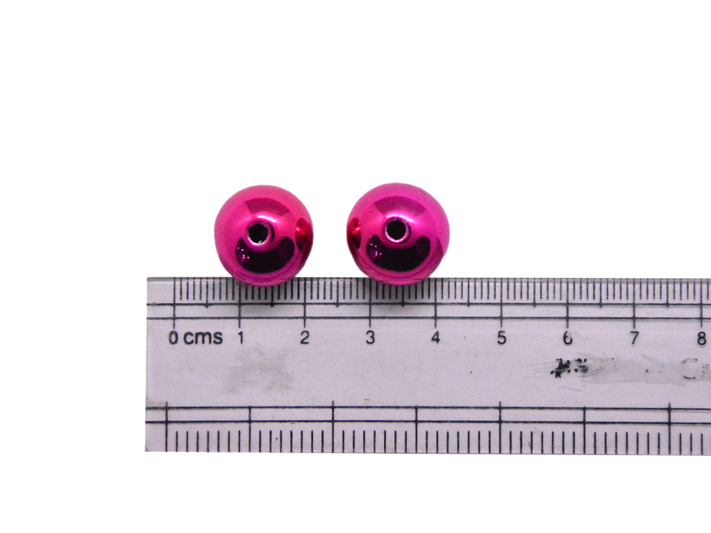 Pink Circular Plastic Acrylic Beads 10mm