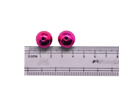 Pink Circular Plastic Acrylic Beads 12mm