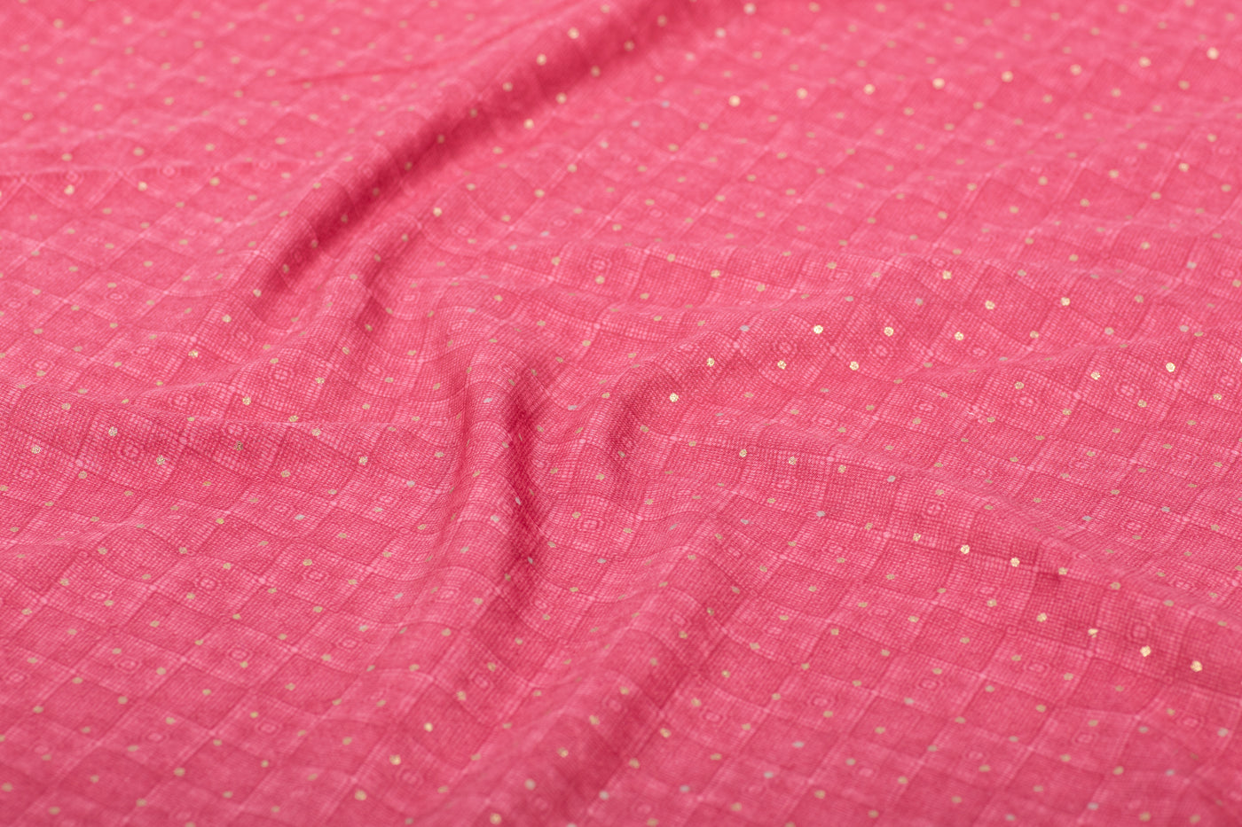 pinkgeometricprintglacecottonfabric