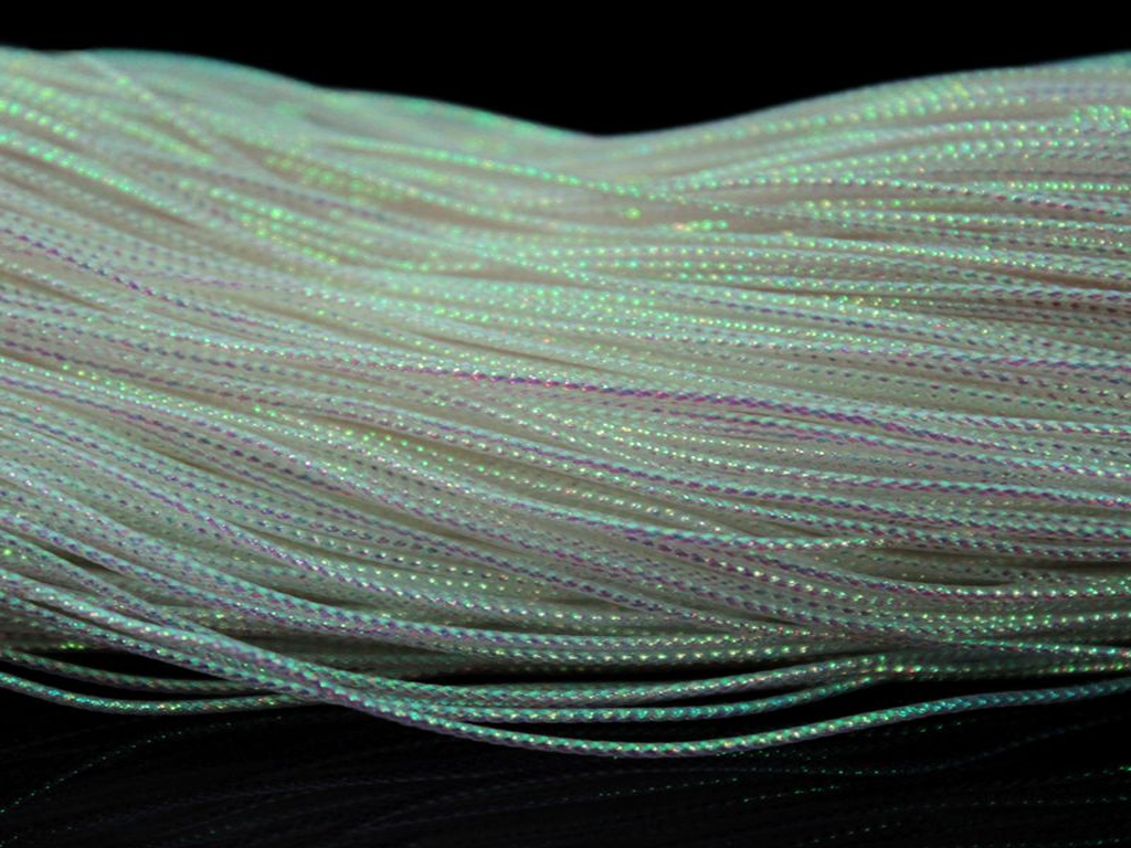 White Rainbow Metallic Braided Zari Threads